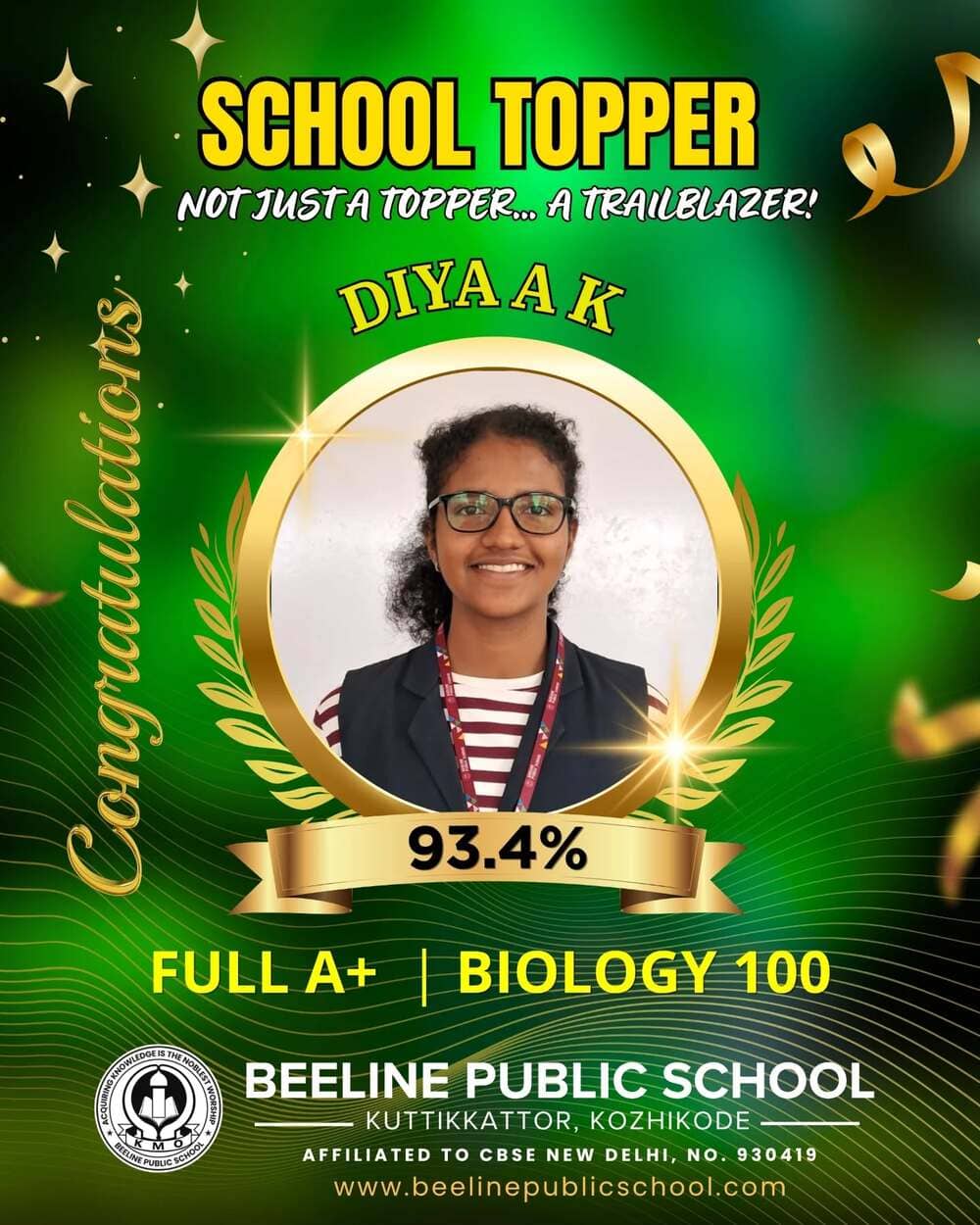 AISSCE 2026 - School topper